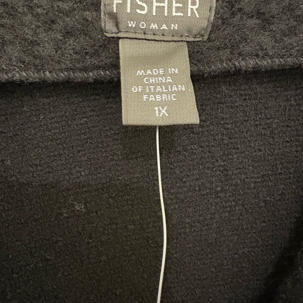 Eileen Fisher Black Cape Jacket - Picture 2 of 6